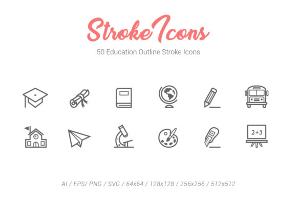 Enhancing Digital Learning: A Comprehensive Guide to Using 50 Education Outline Stroke Icons