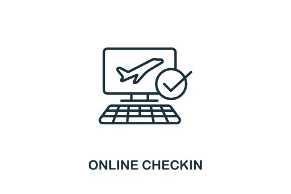 Strategic Application of the Online Check In Icon from Airport Collec